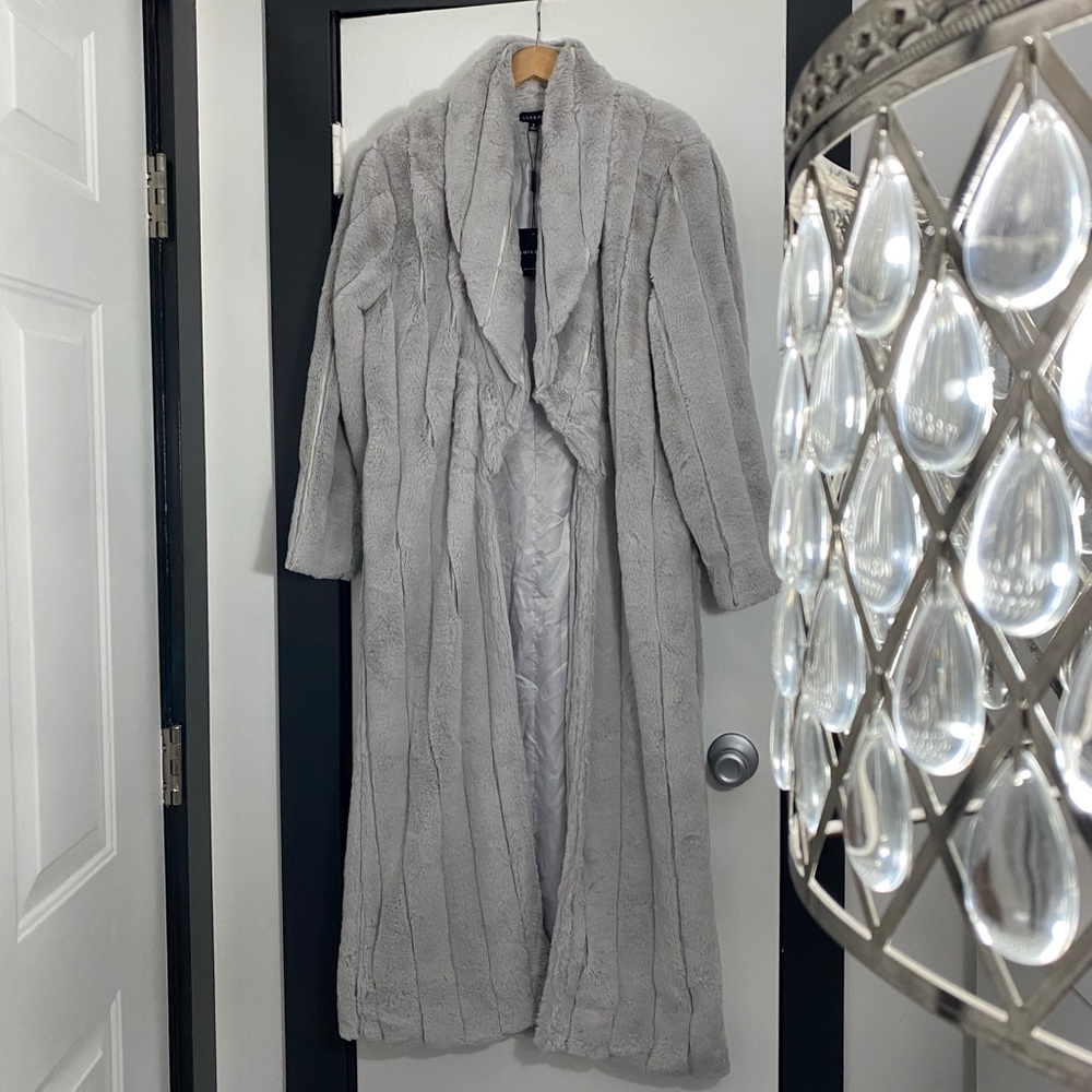 JLUXLABEL Faux Fur Coat